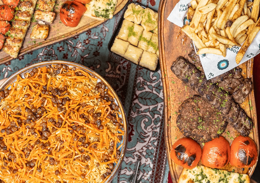 Mediterranean food spread