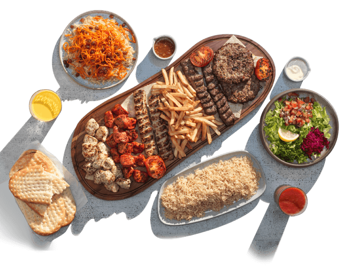 Assorted boxed lunches by Naan Kabob